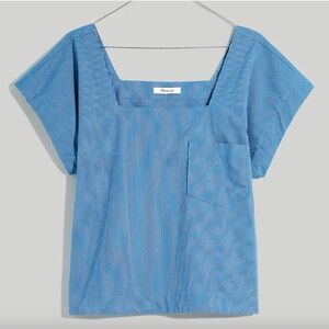 Madewell-Square-Neck Top in Pinstripe